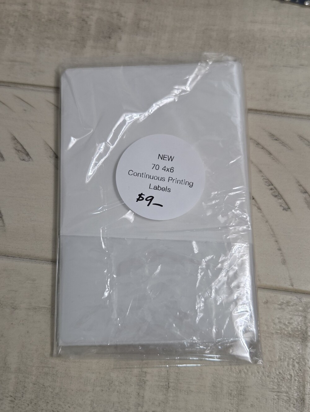 Continuous Printing Shipping Labels 4x6 (70 Count Stack) NIP